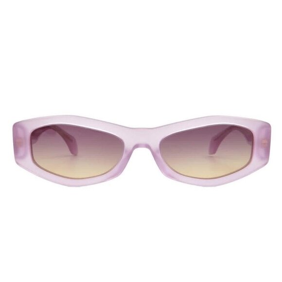 New Authentic Versace Violet Gradient Yellow Geometric Ladies Sunglasses VE4487 - Picture 1 of 5